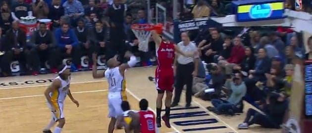 Vine: Blake Griffin scored from HERE last night Vine: Blake Griffin scored from HERE last night
