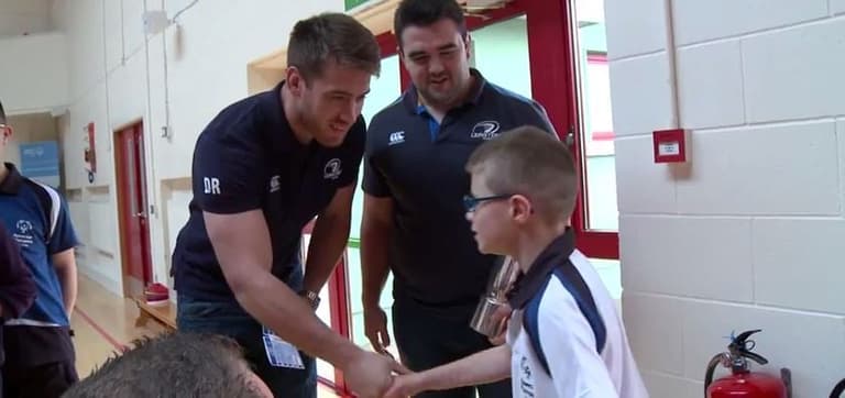 Video: Heartwarming moment when a young Special Olympian meets his Leinster heroes Video: Heartwarming moment when a young Special Olympian meets his Leinster heroes