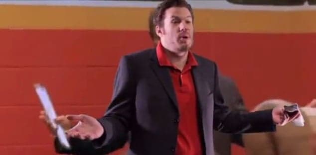 Fantasy football loser performs limp Al Pacino forfeit Fantasy football loser performs limp Al Pacino forfeit