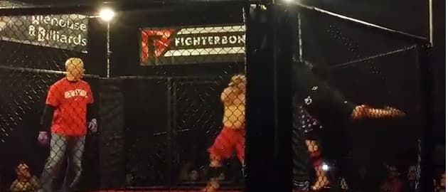 GIF: Amateur MMA fighter attempts ‘Showtime’ kick with less than impressive results GIF: Amateur MMA fighter attempts ‘Showtime’ kick with less than impressive results