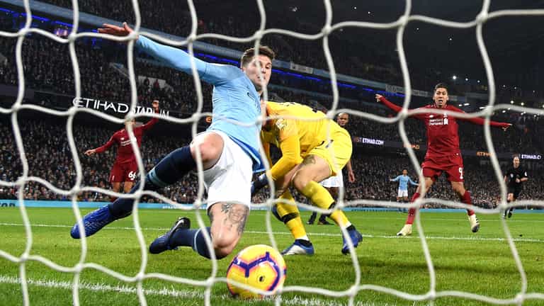 John Stones was pretty pleased with himself after his goal-line clearance against Liverpool John Stones was pretty pleased with himself after his goal-line clearance against Liverpool