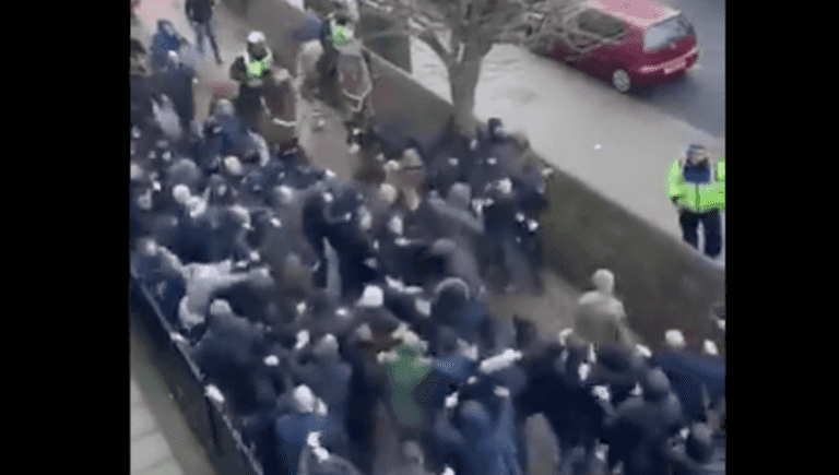 Everton and Millwall supporters clash outside The Den ahead of FA Cup tie Everton and Millwall supporters clash outside The Den ahead of FA Cup tie