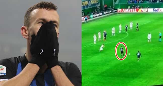 Ivan Perisic with how not to take a quick free-kick Ivan Perisic with how not to take a quick free-kick