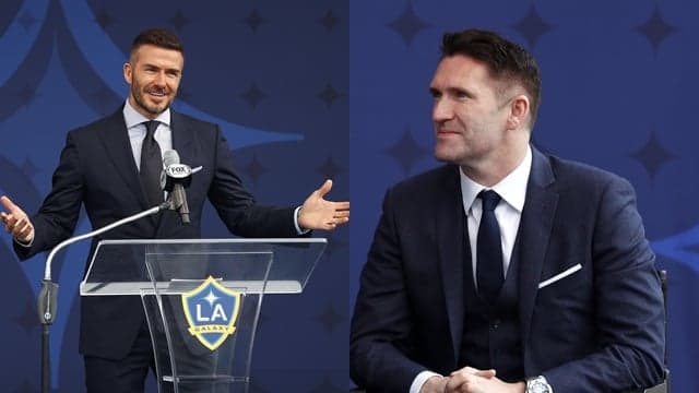 Robbie Keane paid tribute to David Beckham during LA Galaxy statue unveiling Robbie Keane paid tribute to David Beckham during LA Galaxy statue unveiling
