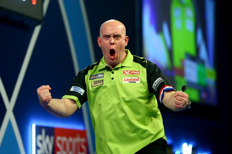 Michael van Gerwen lands stunning 9-darter in European Darts Open semi-final Michael van Gerwen lands stunning 9-darter in European Darts Open semi-final