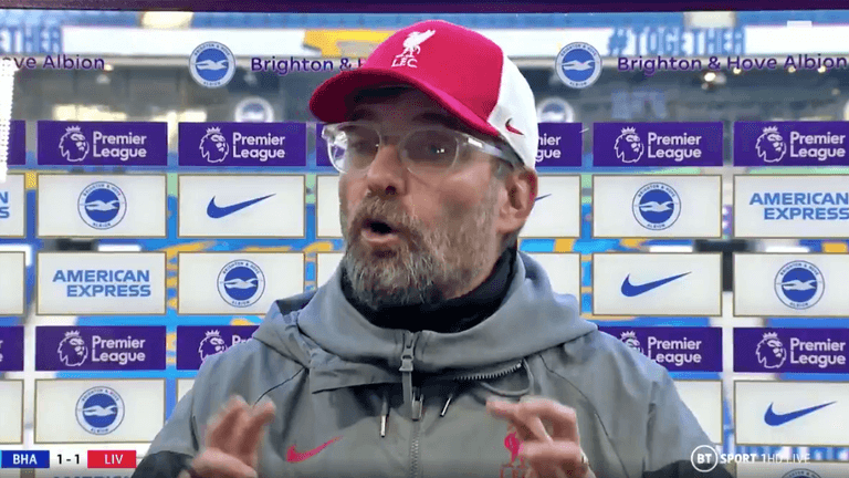 Jurgen Klopp clashes with BT Sport’s Des Kelly after controversial draw Jurgen Klopp clashes with BT Sport’s Des Kelly after controversial draw