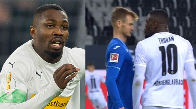 Marcus Thuram apologies after spitting in the face of opponent Marcus Thuram apologies after spitting in the face of opponent