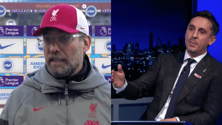 Gary Neville picks Klopp’s injury argument apart in a brilliant piece of tv Gary Neville picks Klopp’s injury argument apart in a brilliant piece of tv
