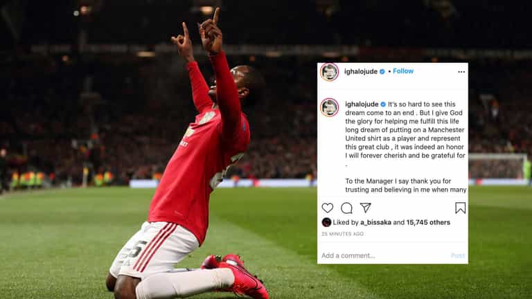 Odion Ighalo bids emotional farewell to Manchester United Odion Ighalo bids emotional farewell to Manchester United