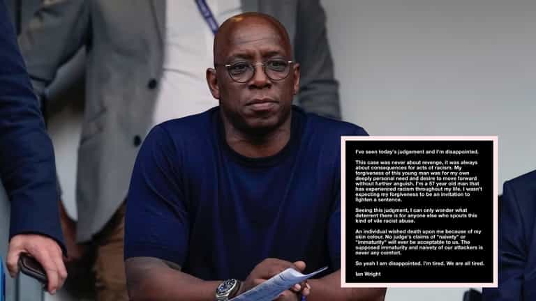 Ian Wright responds after teenager who racially abused him escapes conviction Ian Wright responds after teenager who racially abused him escapes conviction