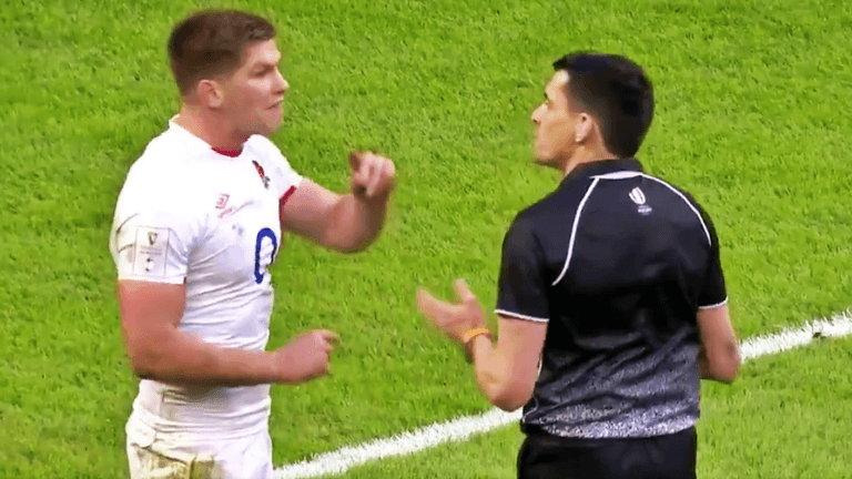 Owen Farrell rages at referee Pascal Gauzere as Wales catch England sleeping Owen Farrell rages at referee Pascal Gauzere as Wales catch England sleeping