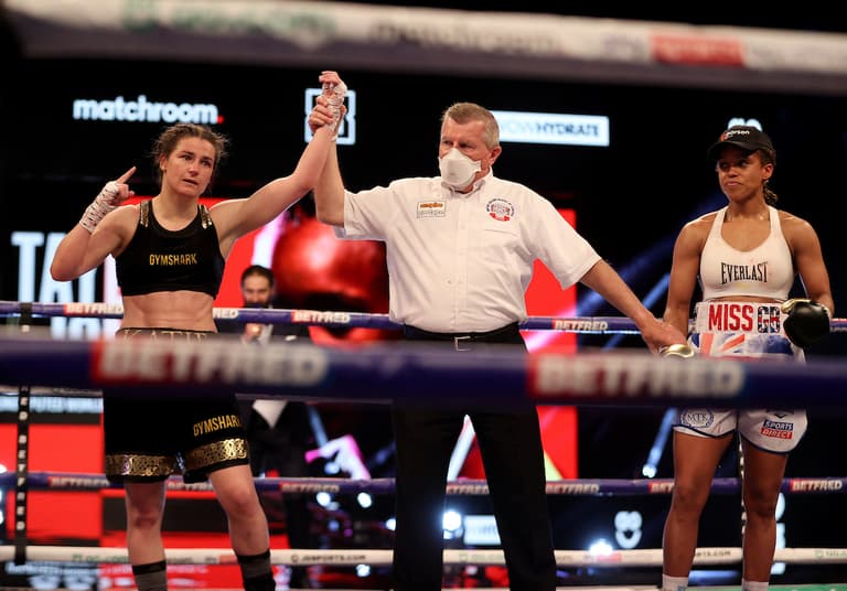 Katie Taylor edges Natasha Jonas on the scorecards to defend her world title belts Katie Taylor edges Natasha Jonas on the scorecards to defend her world title belts