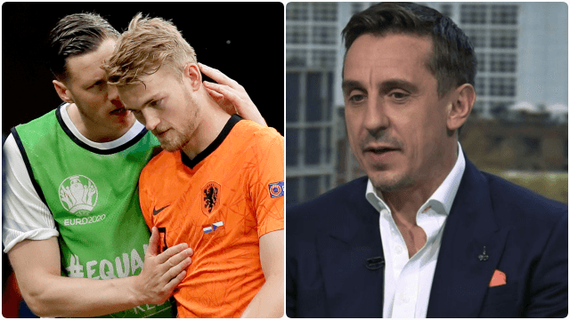 Gary Neville does not spare Matthijs De Ligt after Dutch crash out Gary Neville does not spare Matthijs De Ligt after Dutch crash out