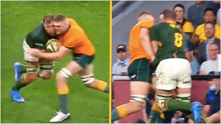 Wallabies star bounces off Duane Vermeulen like a brick wall, gets yellow-carded Wallabies star bounces off Duane Vermeulen like a brick wall, gets yellow-carded