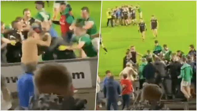 Mass brawl breaks out at end of Laois senior football clash Mass brawl breaks out at end of Laois senior football clash