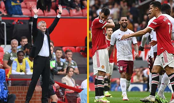 Solskjaer claims Aston Villa winner was offside and takes aim at away side Solskjaer claims Aston Villa winner was offside and takes aim at away side