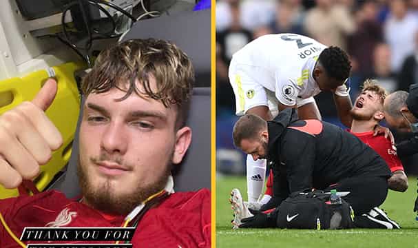 Harvey Elliott donated Liverpool shirt and boot to young fan in hospital Harvey Elliott donated Liverpool shirt and boot to young fan in hospital