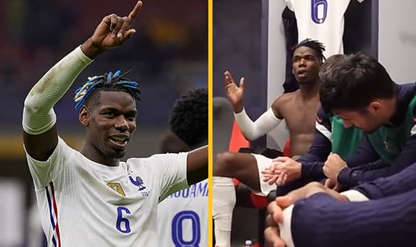 Paul Pogba’s passionate half-time dressing room speech shows rarely seen side Paul Pogba’s passionate half-time dressing room speech shows rarely seen side
