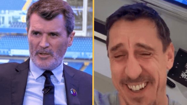 Gary Neville had the best reaction to Jamie Carragher and Roy Keane argument Gary Neville had the best reaction to Jamie Carragher and Roy Keane argument