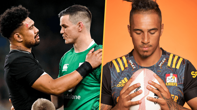 Johnny Sexton presented a signed Ireland jersey for family of late Sean Wainui Johnny Sexton presented a signed Ireland jersey for family of late Sean Wainui