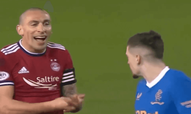 Scott Brown waves off Rangers’ Ryan Kent after red card Scott Brown waves off Rangers’ Ryan Kent after red card