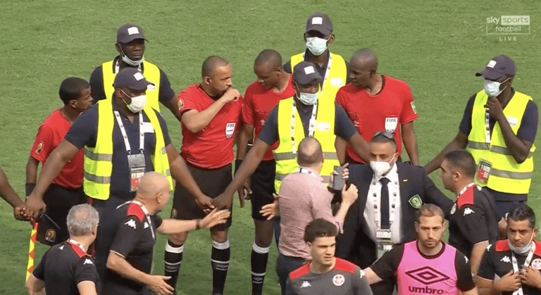Chaos at AFCON as Tunisia and Mali blown up early and could be resumed Chaos at AFCON as Tunisia and Mali blown up early and could be resumed