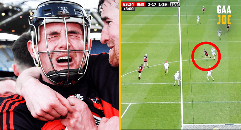 With the last puck, Harry Ruddle scores from 30 yards to to win All-Ireland club final With the last puck, Harry Ruddle scores from 30 yards to to win All-Ireland club final