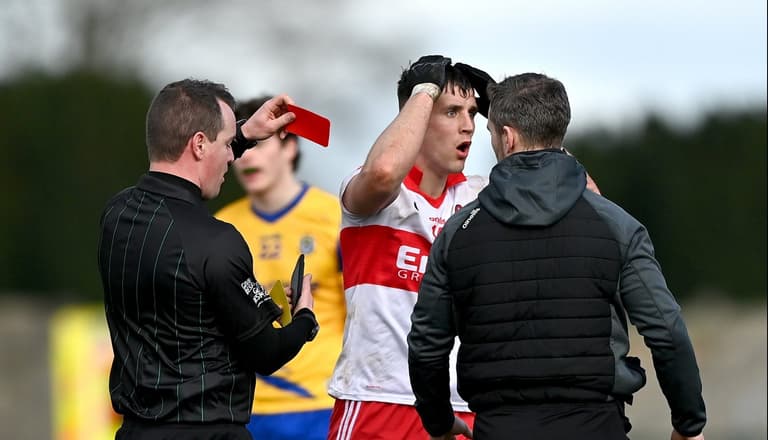 Things get worse for Derry and Shane McGuigan following controversial red card against Roscommon Things get worse for Derry and Shane McGuigan following controversial red card against Roscommon