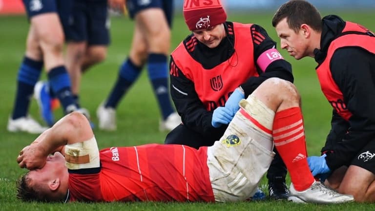 Gavin Coombes suffers worrying injury as Leinster win big at Munster Gavin Coombes suffers worrying injury as Leinster win big at Munster