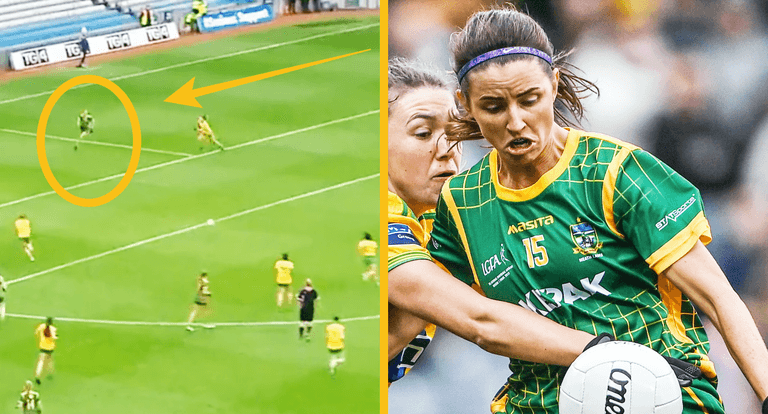 Niamh O’Sullivan gives a lesson in forward play with genius movement for Meath goal Niamh O’Sullivan gives a lesson in forward play with genius movement for Meath goal