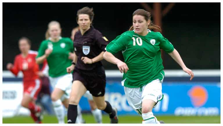 Katie Taylor reflects on her football career playing for the Republic of Ireland Katie Taylor reflects on her football career playing for the Republic of Ireland