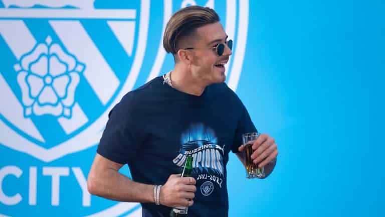 Jack Grealish criticised for Miguel Almiron comment during Man City celebrations Jack Grealish criticised for Miguel Almiron comment during Man City celebrations