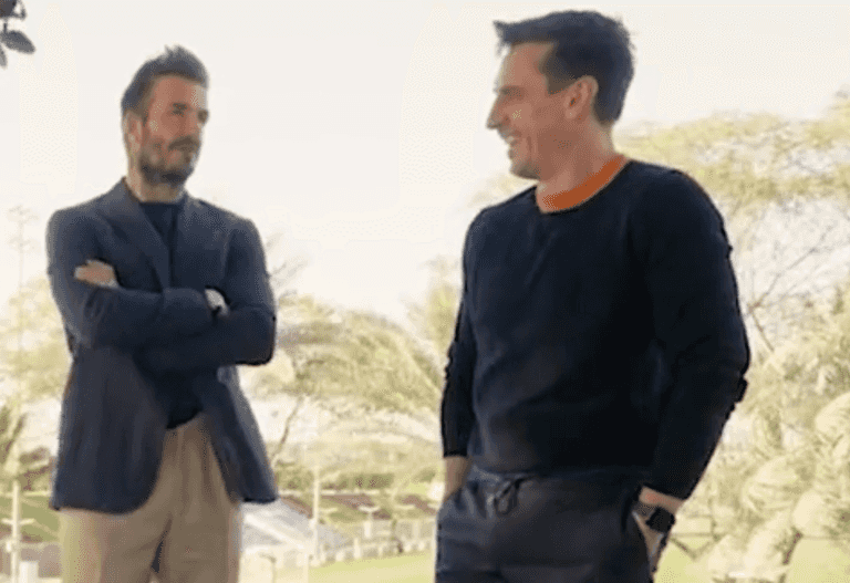 Gary Neville criticised for filming David Beckham Overlap episode in Qatar Gary Neville criticised for filming David Beckham Overlap episode in Qatar