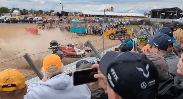 Terrifying fan footage shows Zhou Guanyu’s horror crash at Silverstone Terrifying fan footage shows Zhou Guanyu’s horror crash at Silverstone