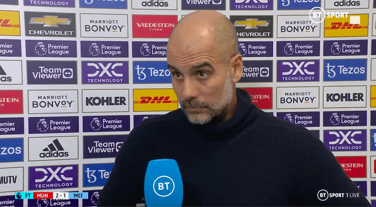 “I know where we play” – Pep Guardiola goes to town over controversial United victory “I know where we play” – Pep Guardiola goes to town over controversial United victory