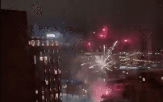 Liverpool fans set off fireworks outside Real Madrid hotel Liverpool fans set off fireworks outside Real Madrid hotel
