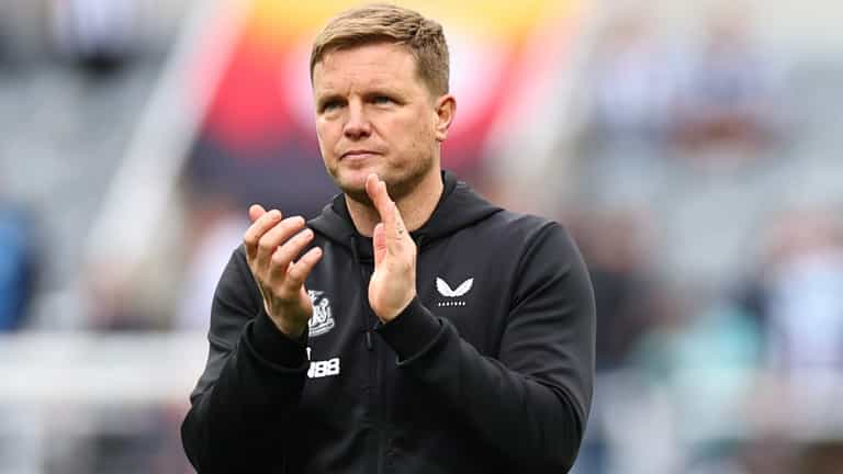 Eddie Howe confronted by pitch invader as Leeds dent Newcastle’s Champions League hopes Eddie Howe confronted by pitch invader as Leeds dent Newcastle’s Champions League hopes
