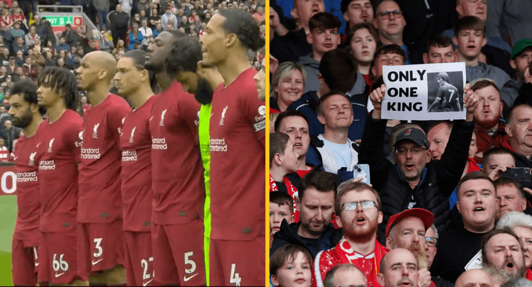 God Save The King drowned out by boos and chants as Liverpool supporters take a stand God Save The King drowned out by boos and chants as Liverpool supporters take a stand