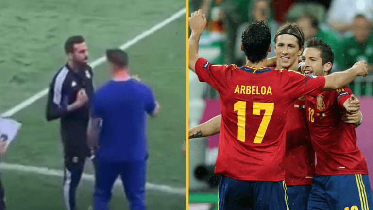 Fernando Torres sent off for threatening ex-Liverpool teammate Alvaro Arbeloa in heated touchline spat Fernando Torres sent off for threatening ex-Liverpool teammate Alvaro Arbeloa in heated touchline spat