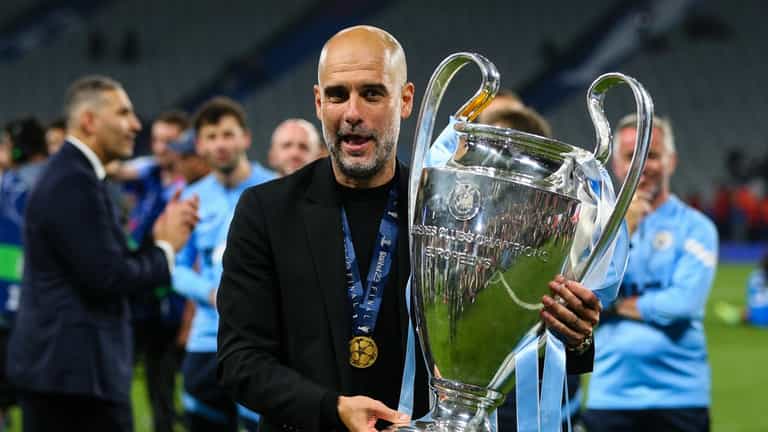 Pep Guardiola’s Man City exit plan revealed after treble win Pep Guardiola’s Man City exit plan revealed after treble win