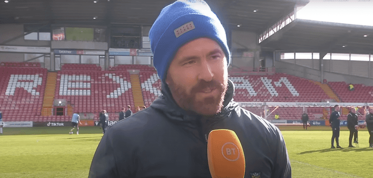 Ryan Reynolds reacts as Man United goalkeeper badly injures Wrexham star Ryan Reynolds reacts as Man United goalkeeper badly injures Wrexham star