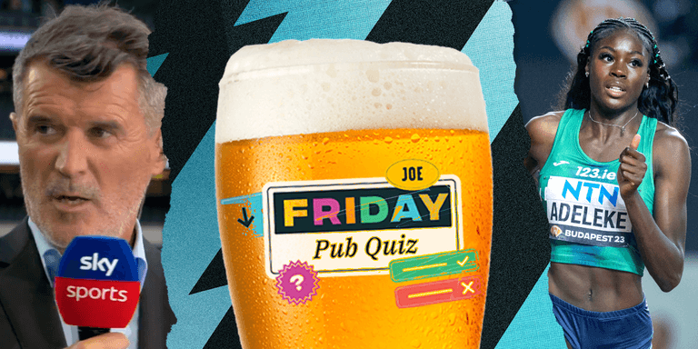 The SportsJOE Friday Pub Quiz: Week 38 The SportsJOE Friday Pub Quiz: Week 38