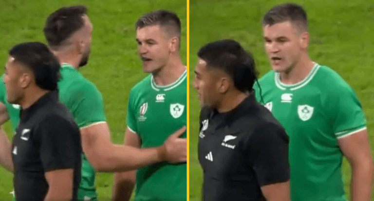 Johnny Sexton fumes at All Blacks centre Rieko Ioane in post-match exchange Johnny Sexton fumes at All Blacks centre Rieko Ioane in post-match exchange