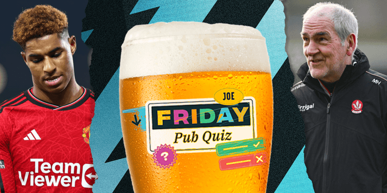 The SportsJOE Friday Pub Quiz: Week 59 The SportsJOE Friday Pub Quiz: Week 59