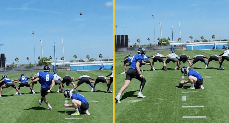 Charlie Smyth kicks outrageous curler from 63 yards in NFL trial Charlie Smyth kicks outrageous curler from 63 yards in NFL trial
