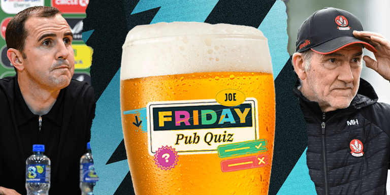 The SportsJOE Friday Pub Quiz: Week 66 The SportsJOE Friday Pub Quiz: Week 66