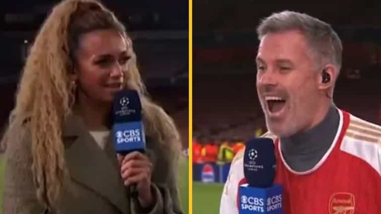 Jamie Carragher heavily criticised over Kate Abdo joke that ‘went too far’ Jamie Carragher heavily criticised over Kate Abdo joke that ‘went too far’