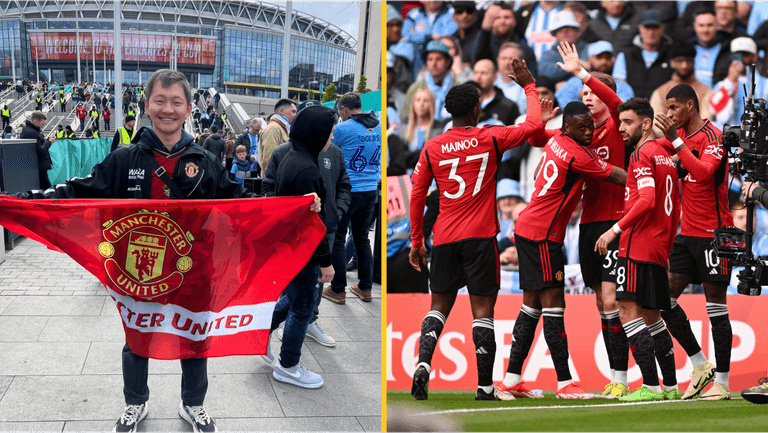 Man United fan spends 11 months cycling from Mongolia to watch 3-3 FA Cup semi final thriller Man United fan spends 11 months cycling from Mongolia to watch 3-3 FA Cup semi final thriller
