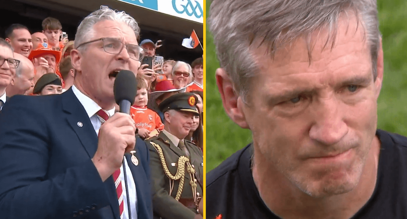 Jarlath Burns gives powerful speech handing over Sam Maguire to Armagh captain