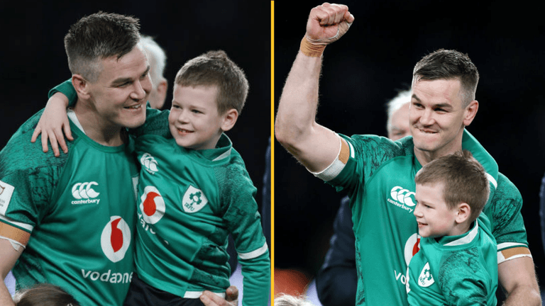 Johnny Sexton reveals ’emotional’ moment he told son Luca about retirement Johnny Sexton reveals ’emotional’ moment he told son Luca about retirement
